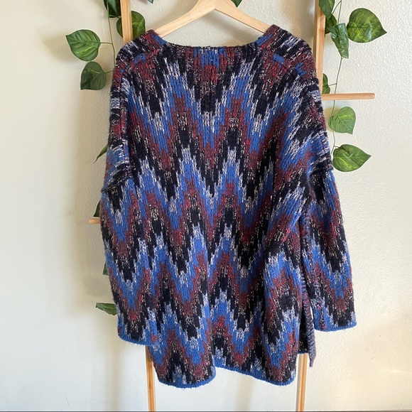 MAJE knitwear intarsia-knit zig zag cardigan coat - Picture 5 of 11